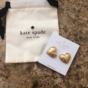 Kade Spade Gold Heart studs